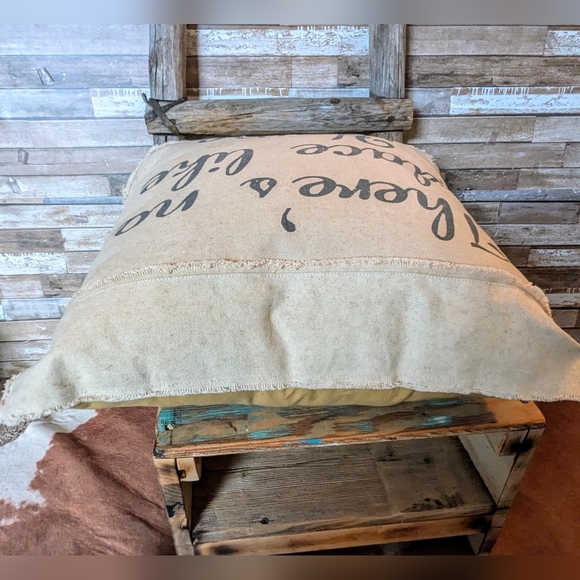 Primitives by Kathy Canvas Distressed Stuffed Pillow "There's No Place Like Home - Picture 6 of 9